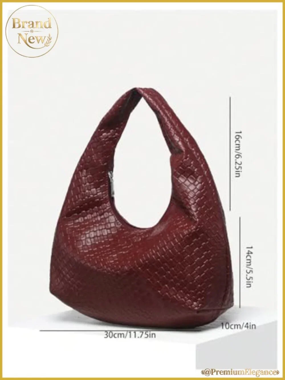 Women's Vintage PU Leather Hobo Bag with Top Handle and Shoulder Strap,